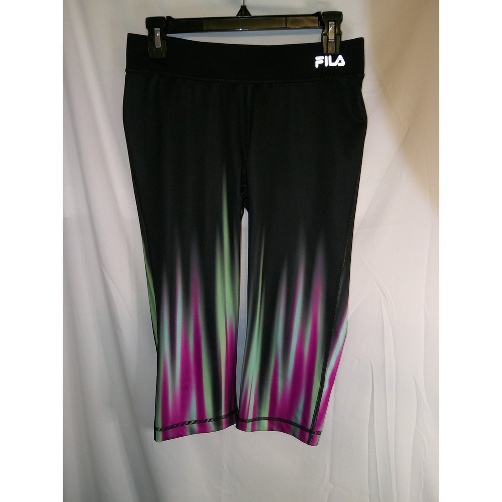 FILA Sport Purple Green Ombre‎ Athletic Bike Shorts Womens Size S